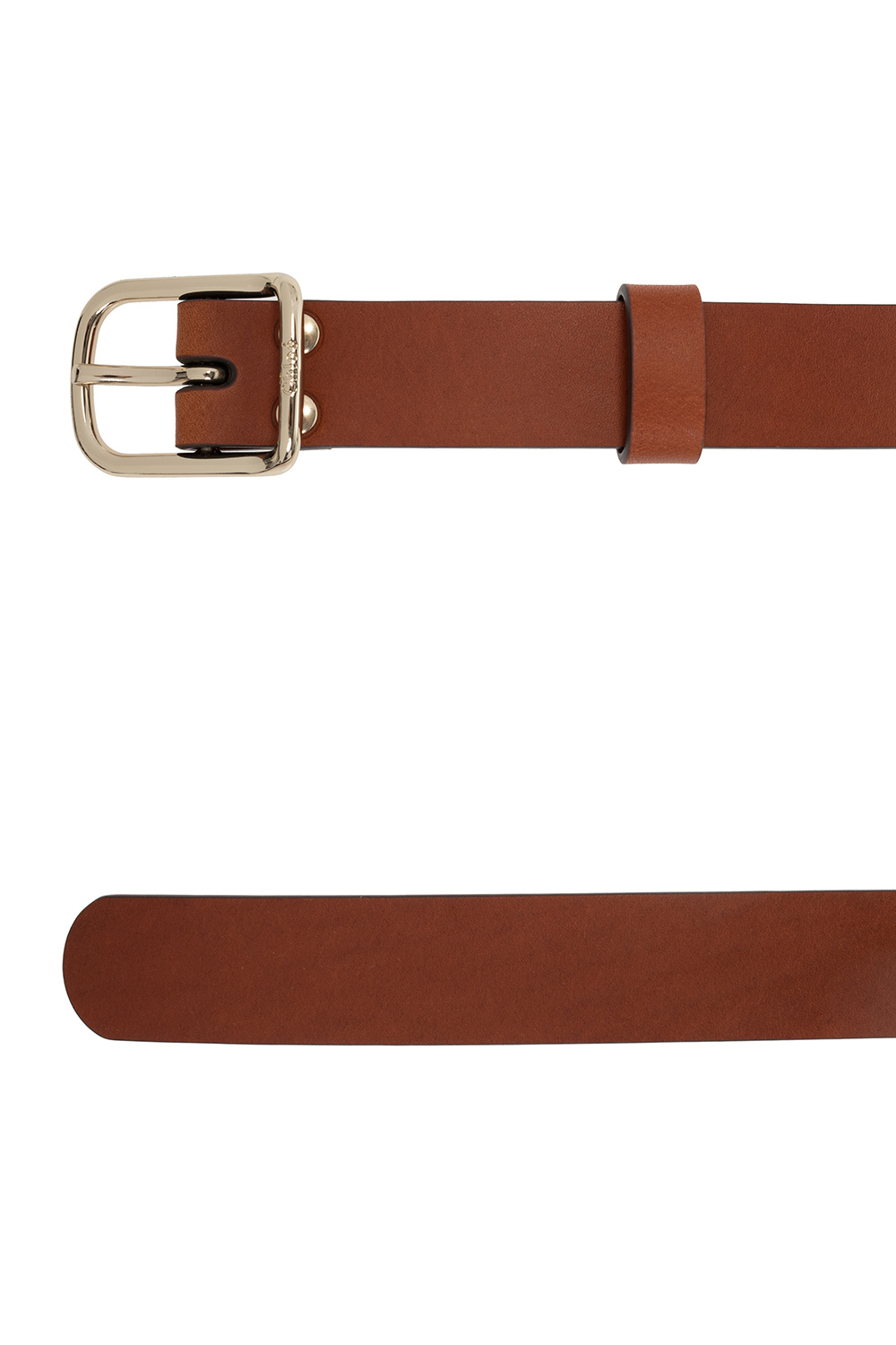 Brown 'Joe' leather belt Chloé - Chloe Lauren Slides in Black